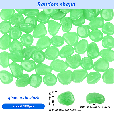 100Pcs Luminous Resin Beads Display Decoration RESI-SP0001-47B-1