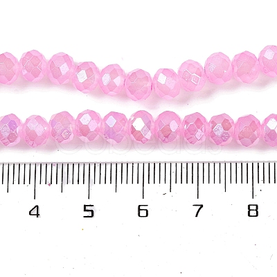 Baking Electroplate Glass Beads Strands DGLA-A039-J6MM-B18-1