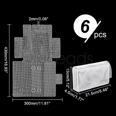 Plastic Mesh Canvas Sheets DIY-WH0387-14-1