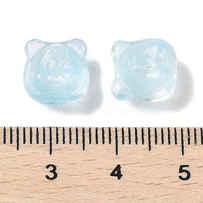 Transparent Spray Paint Glass Beads GLAA-Z011-01B-1