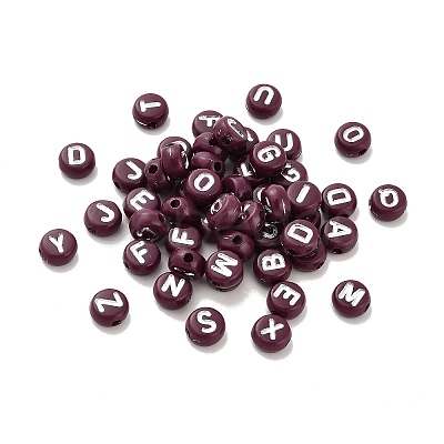 Opaque Acrylic Beads OACR-H046-02F-1