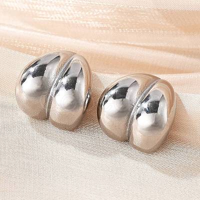 304 Stainless Steel Stud Earrings for Women EJEW-U051-05P-1