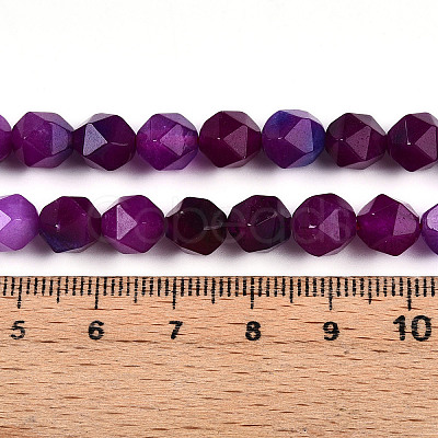 Dyed Natural White Jade Beads Strands X-G-T139-8mm-45L-1