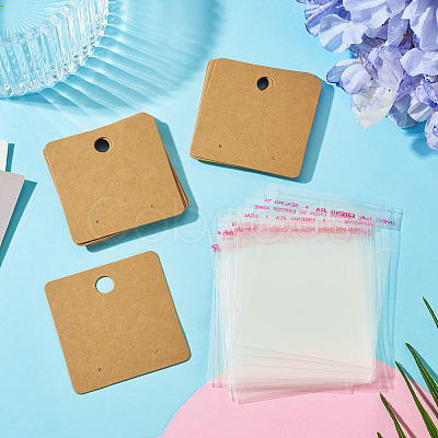 20Pcs Paper Earring Display Cards CDIS-TADJ0002-01F-1