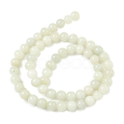 Natural Xiuyan Jade Beads Strands G-Z085-A01-6mm-1