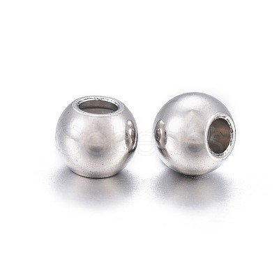 201 Stainless Steel Beads STAS-P238-02P-03-1