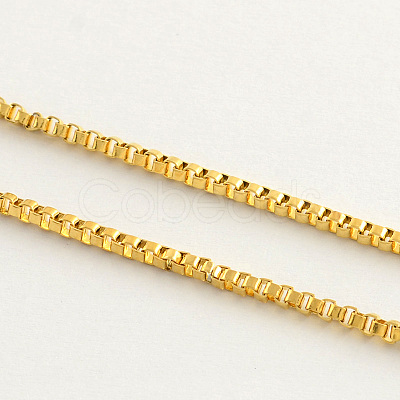 304 Stainless Steel Box Chain Necklaces X-NJEW-R223-01-1