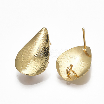 Brass Stud Earring Findings KK-S348-353-1