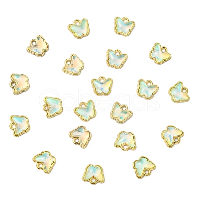 20Pcs Rack Plating Alloy Glass Charms FIND-YW0008-64E-1