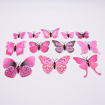 PVC Butterfly Wall Decorations DIY-WH0221-35B-1