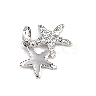 Brass Micro Pave Cubic Zirconia Pendants KK-A269-02D-P-1