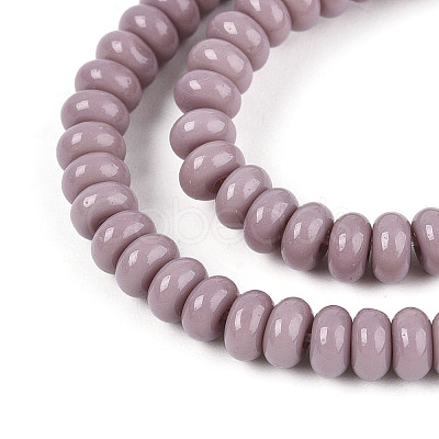 Opaque Solid Color Glass Beads Strands GLAA-ZX008-4mm-18S-1