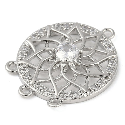 Brass Pave Clear Cubic Zirconia Chandelier Component Links KK-L219-23P-1