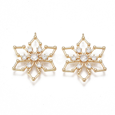 Brass Filigree Pendants X-KK-T038-381G-1