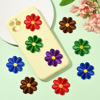 50Pcs 5 Colors Computerized Embroidery Cloth Iron on/Sew on Patches PATC-CY0001-17B-1