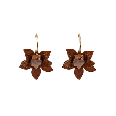 Iron Acrylic Dangle Stud Earrings FS-WG23F93-03-1