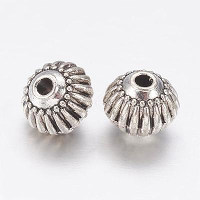 Tibetan Style Alloy Lantern Beads X-TIBEB-M008-06AS-1