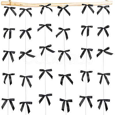 6Pcs Polyester Bowknot Hanging Streamer AJEW-SP0002-71A-1