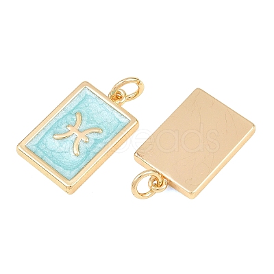Brass Enamel Pendants KK-CBA62C2-01K-1
