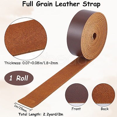 2M Flat AB Grade Cowhide Leather Cord AJEW-WH0479-73C-02-1