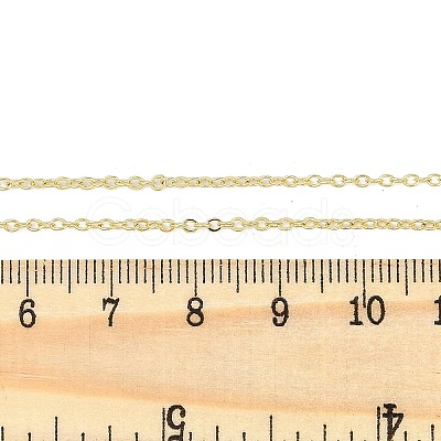 Rack Plating Brass Cable Chain Necklaces for Women NJEW-H049-03G-1