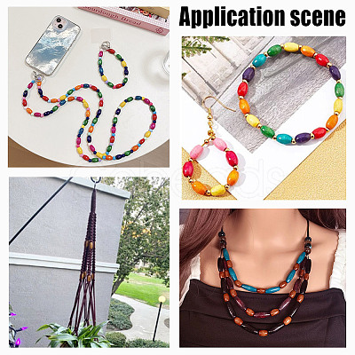 816Pcs Schima Wood Beads WOOD-AR0001-50-1