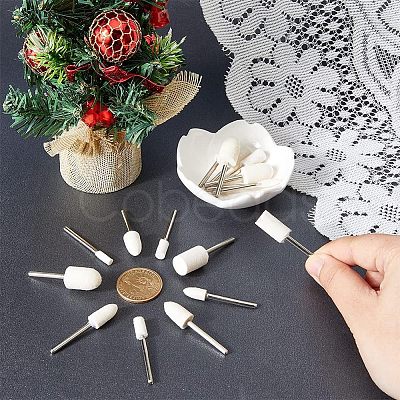 60Pcs 12 Style Multifunctional Cone & Column Head Wool Felt Polishing Bits FIND-FH0005-20-1