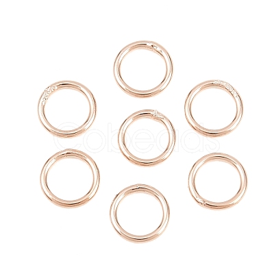 Brass Closed Jump Rings KK-D257-01RG-02-1