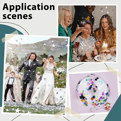 150g PET Plastic Star Confetti DIY-HY0003-66B-1