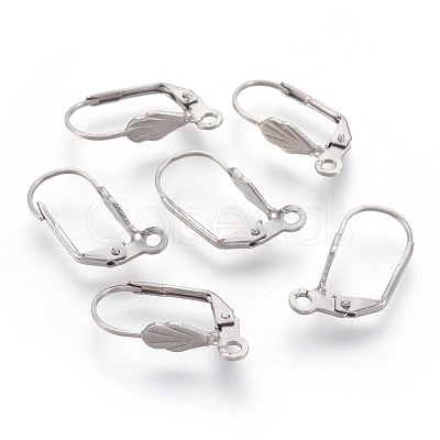 Tarnish Resistant 304 Stainless Steel Leverback Earrings Findings STAS-F188-08P-1