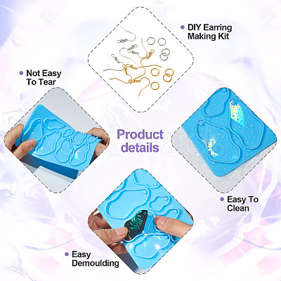 1Pc Irregular Geometric Pendant Silicone Mold DIY-TA0005-88-1
