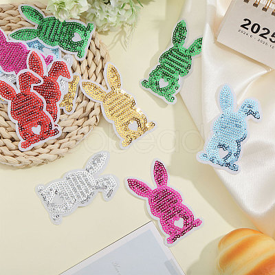 12Pcs 6 Colors Handicraft Beading Felt Appliques PATC-CA0001-25-1