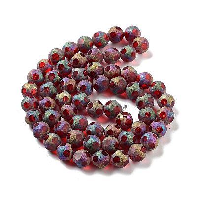 Electroplate Glass Beads Strands EGLA-P057-02A-01-1