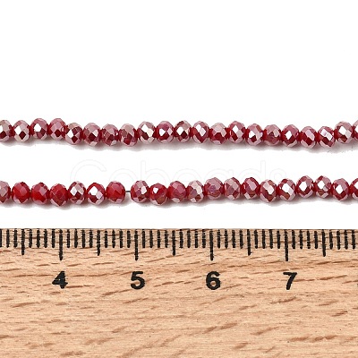 Electroplate Glass Beads Strands GLAA-F078-FR07-1