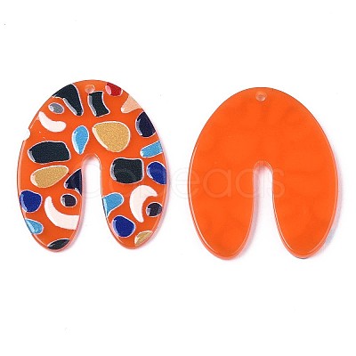 Translucent Cellulose Acetate(Resin) Pendants KY-T040-40D-1