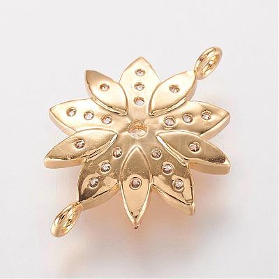 Brass Micro Pave Cubic Zirconia Links ZIRC-K061-57-1