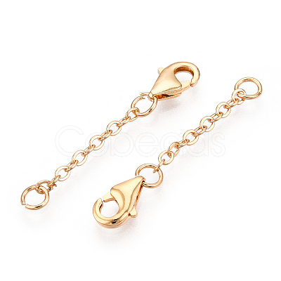 Brass Cable Chain Chain Extender KK-ZX024-35G-A-1