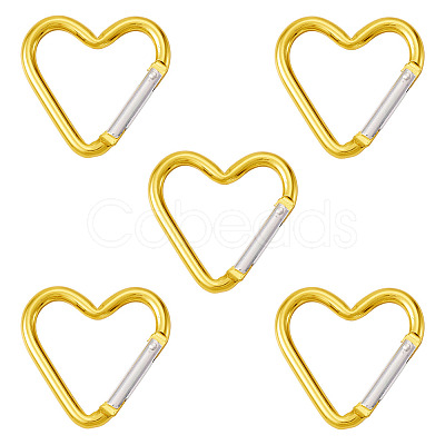 5Pcs Zinc Alloy Spring Gate Rings FIND-TA0009-73G-1