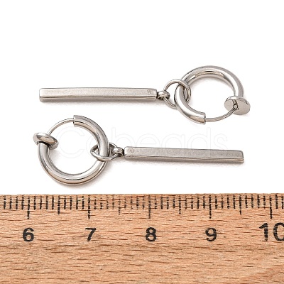 201 Stainless Steel Hoop Dangle Earrings for Women SA-CBA8B85-16P-1