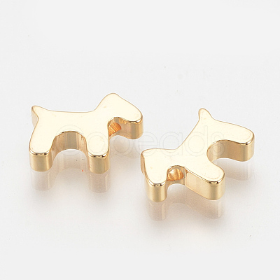 Brass Puppy Charms KK-Q735-314G-1