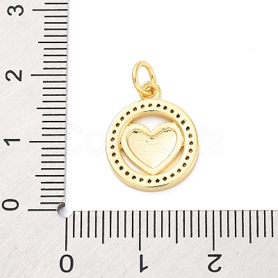 Brass Micro Pave Cubic Zirconia Pendants KK-D325-60G-02-1