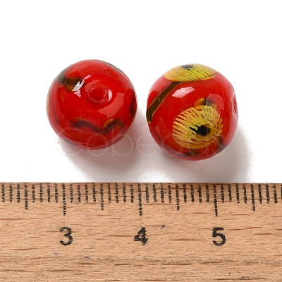 Handmade Lampwork Beads Strands LAMP-G162-08A-05-1