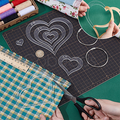 Transparent Acrylic Sewing Template AJEW-NB0007-10C-1