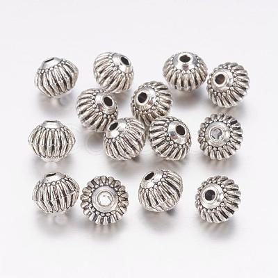 Tibetan Style Alloy Lantern Beads TIBEB-M008-06AS-1
