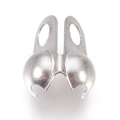 304 Stainless Steel Bead Tips LS-STAS-WH0010-01P-4mm-1