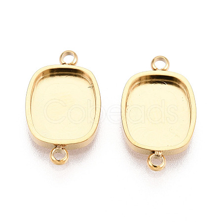 304 Stainless Steel Connector Cabochon Settings STAS-N115-40G-1