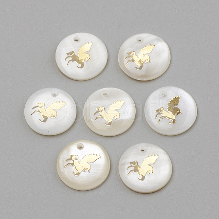 Freshwater Shell Pendants LS-SHEL-Q010-004G-1
