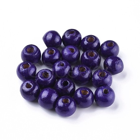 Dyed Natural Wood Beads WOOD-Q006-12mm-12-LF-1