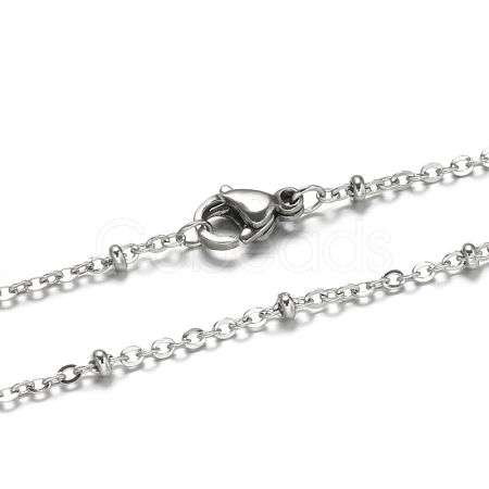 Tarnish Resistant 304 Stainless Steel Rolo Chains Necklaces NJEW-O083-B-07P-1