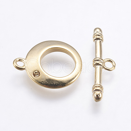 Brass Toggle Clasps X-KK-G333-14G-NF-1